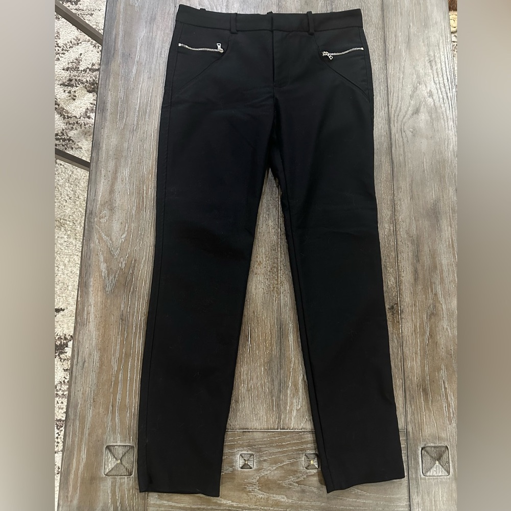 Zara Black Women's Pants with Zipper Detail